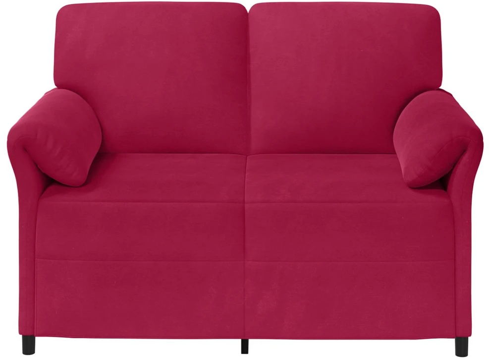 Dvitaškė sofa Vyno raudona 138 x 83 x 95 cm Aksomas