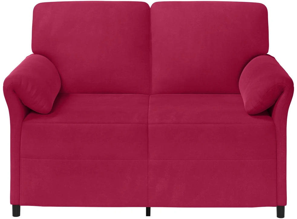 Dvitaškė sofa Vyno raudona 138 x 83 x 95 cm Aksomas