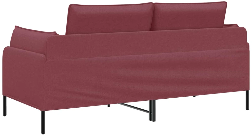 Dvitaškė sofa Vyno raudona 188 x 81 x 89 cm Audinys