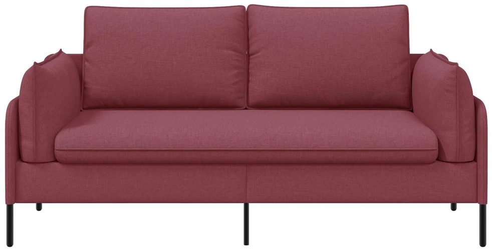 Dvitaškė sofa Vyno raudona 188 x 81 x 89 cm Audinys