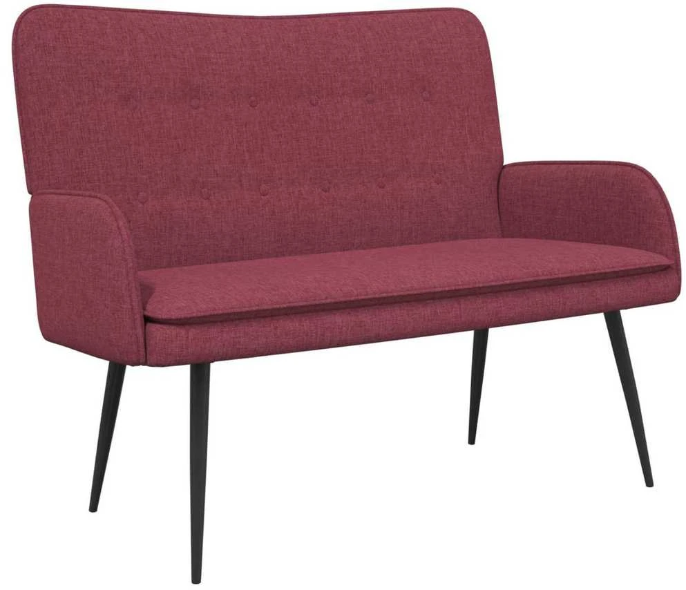 Dvitaškė sofa Vyno raudona 115 x 61 x 87 cm Audinys