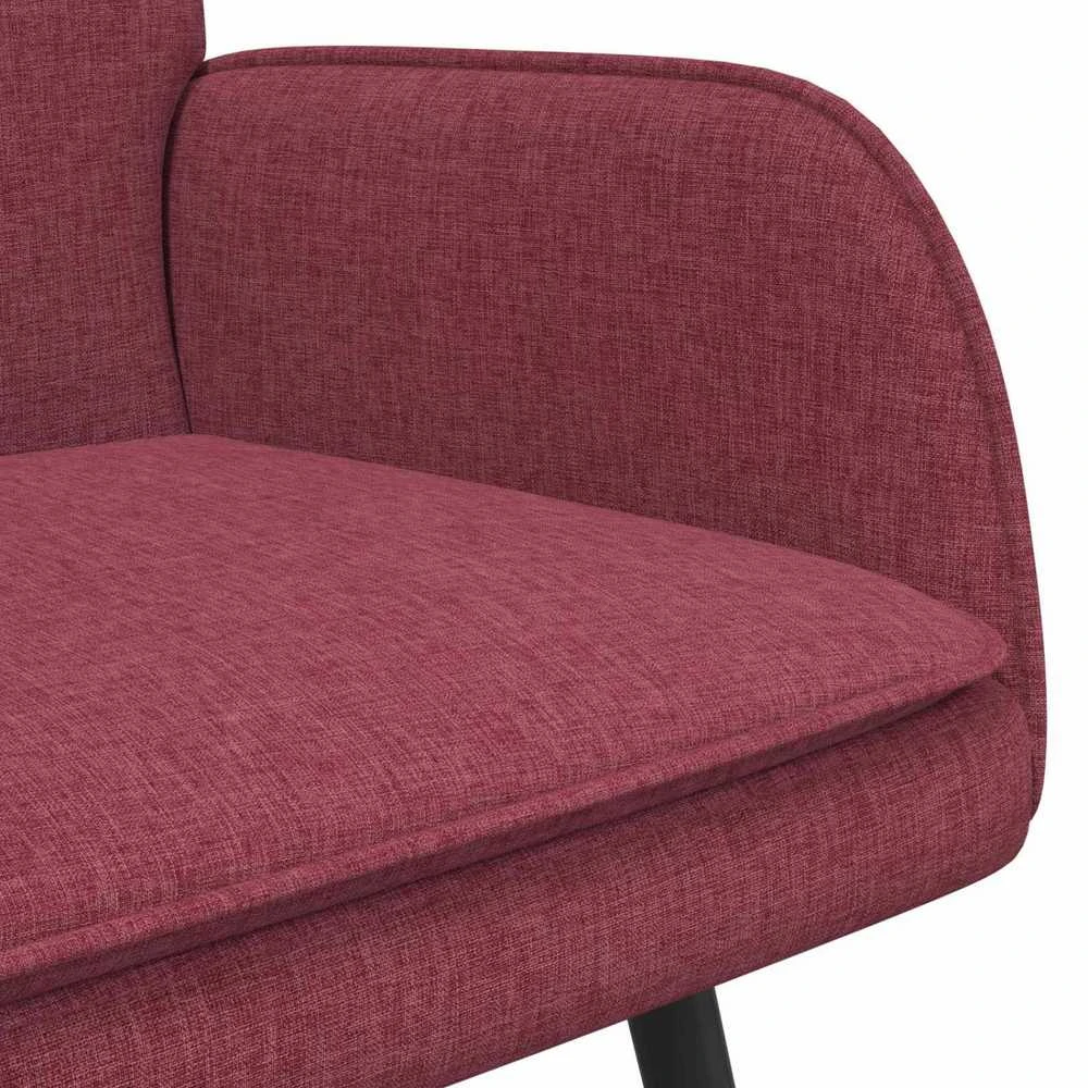 Dvitaškė sofa Vyno raudona 115 x 61 x 87 cm Audinys