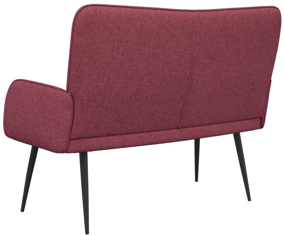 Dvitaškė sofa Vyno raudona 115 x 61 x 87 cm Audinys