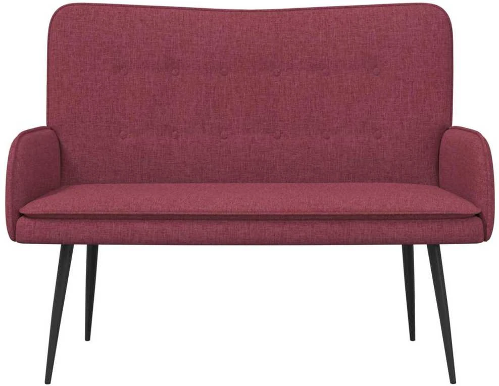 Dvitaškė sofa Vyno raudona 115 x 61 x 87 cm Audinys