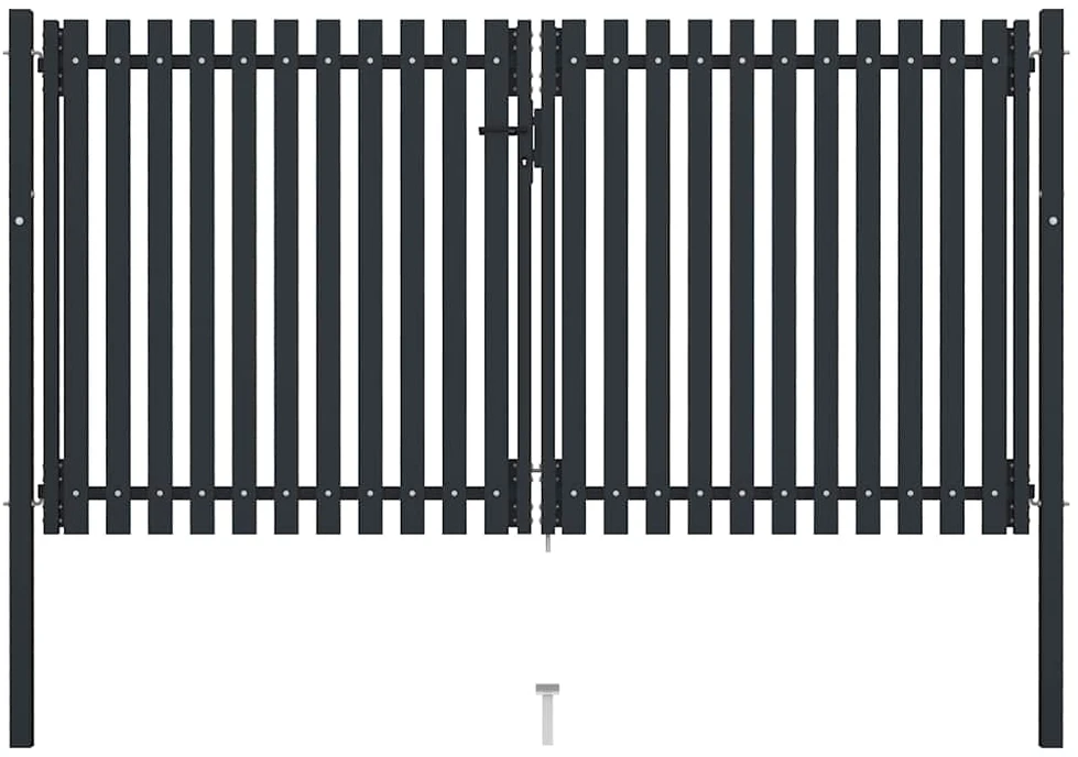 Dvigubi vartai, antracito spalvos, 306x200cm, plienas