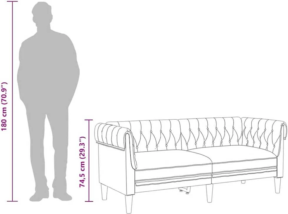Dvivietė chesterfield sofa, tamsiai žalios spalvos, audinys