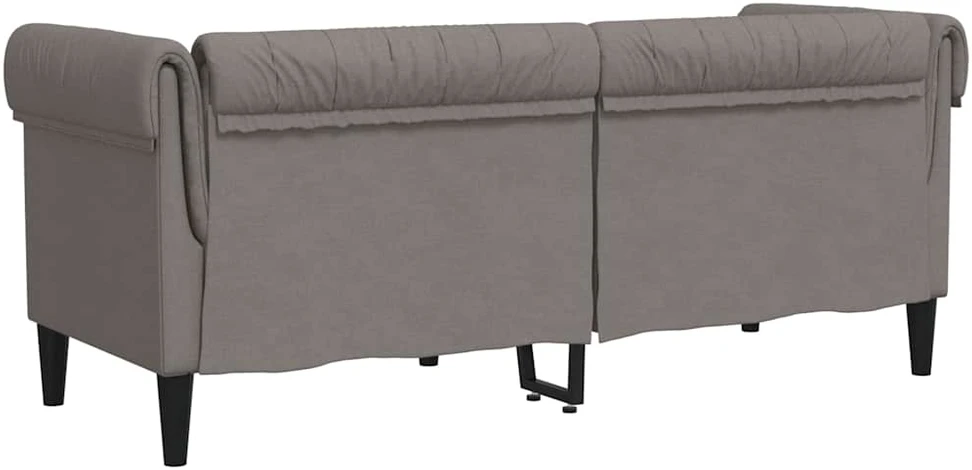 Dvivietė chesterfield sofa, taupe spalvos, audinys
