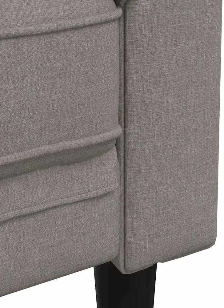 Dvivietė chesterfield sofa, taupe spalvos, audinys