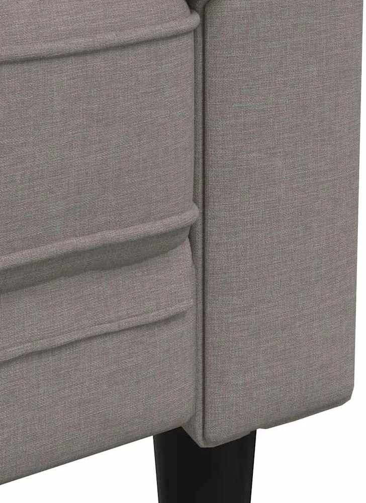 Dvivietė chesterfield sofa, taupe spalvos, audinys