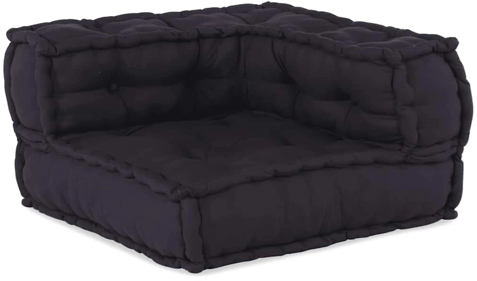 Dvivietė modulinė sofa, antracito spalvos, 140x70x36, audinys