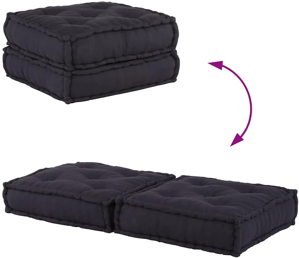 Dvivietė modulinė sofa, antracito spalvos, 140x70x36, audinys
