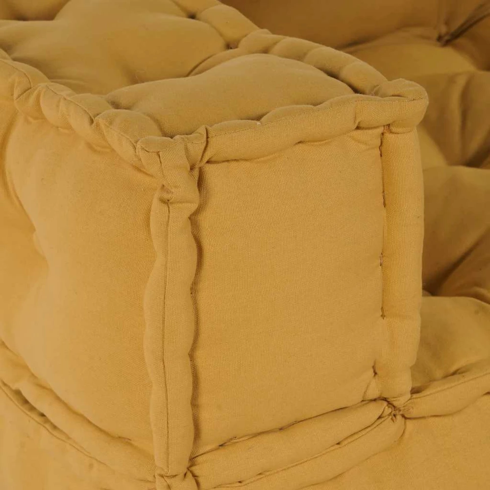 Dvivietė modulinė sofa, geltona, 140x70x36, audinys
