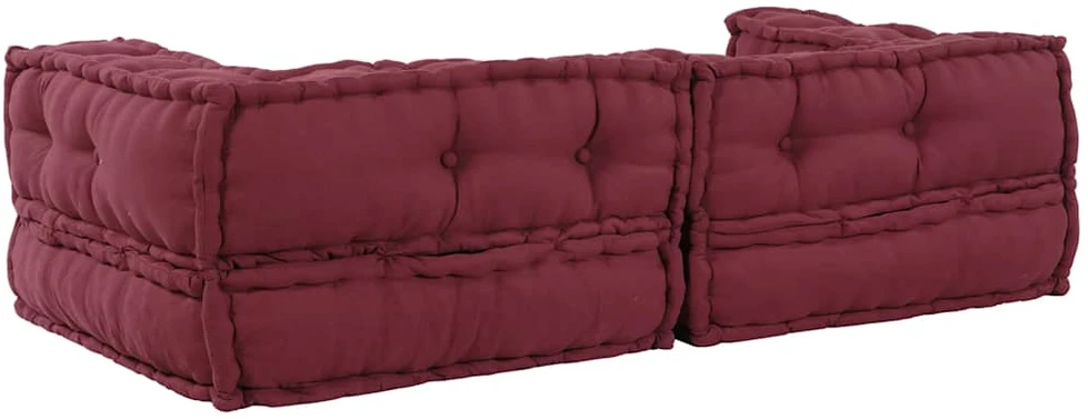 Dvivietė modulinė sofa, kaštoninės spalvos, 140x70x36, audinys