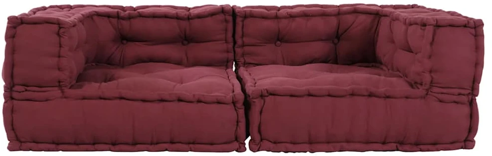 Dvivietė modulinė sofa, kaštoninės spalvos, 140x70x36, audinys