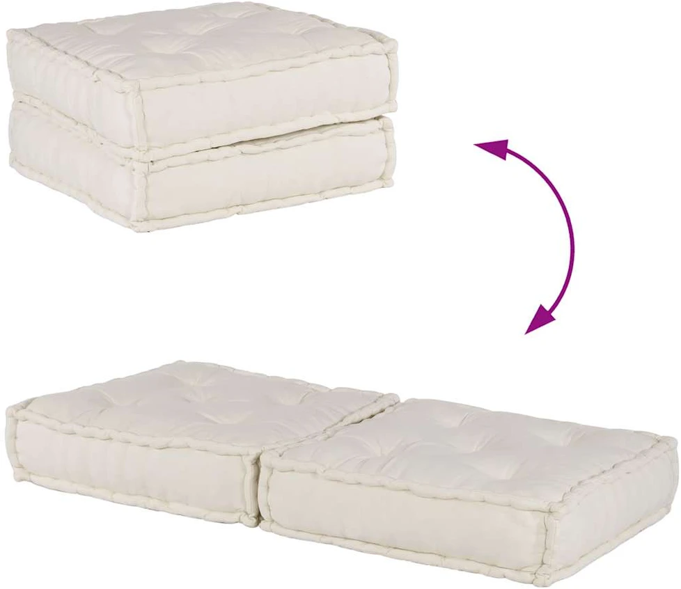 Dvivietė modulinė sofa, kreminės spalvos, 140x70x36, audinys