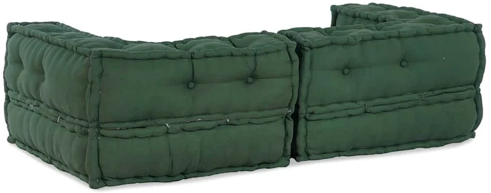 Dvivietė modulinė sofa, žalia, 140x70x36, audinys