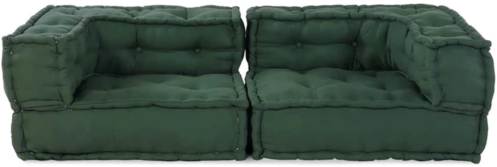 Dvivietė modulinė sofa, žalia, 140x70x36, audinys