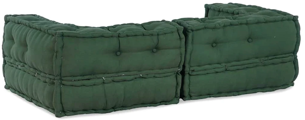 Dvivietė modulinė sofa, žalia, 140x70x36, audinys