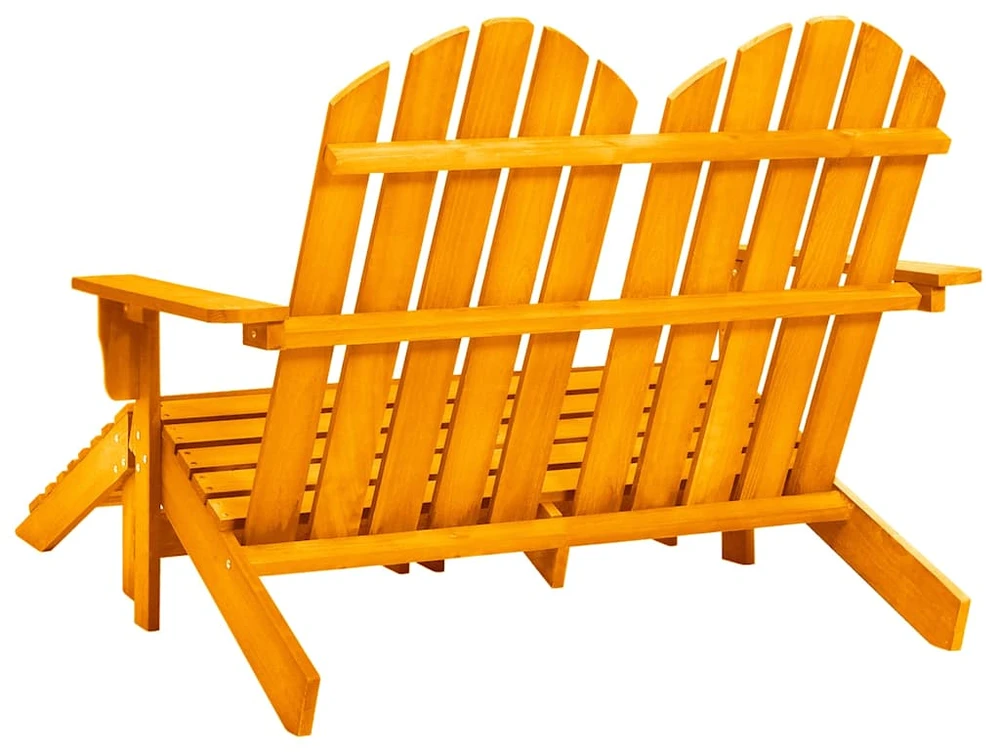 Dvivietė sodo Adirondack kėdė ir otomanė, oranžinė, eglė