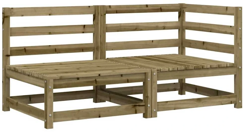 Dvivietė sodo sofa, impregnuota pušies mediena