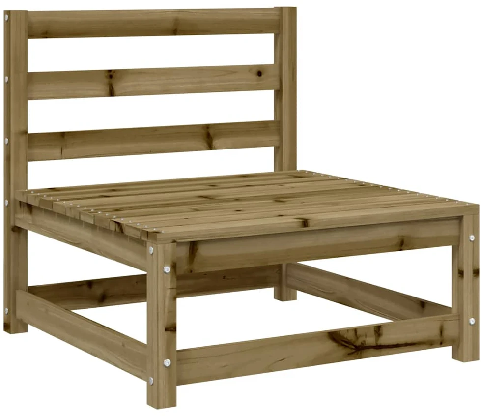 Dvivietė sodo sofa, impregnuota pušies mediena