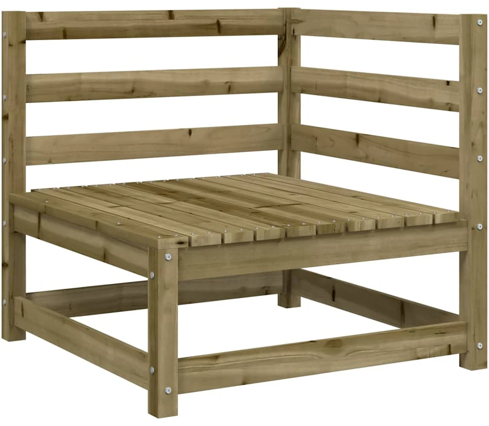 Dvivietė sodo sofa, impregnuota pušies mediena
