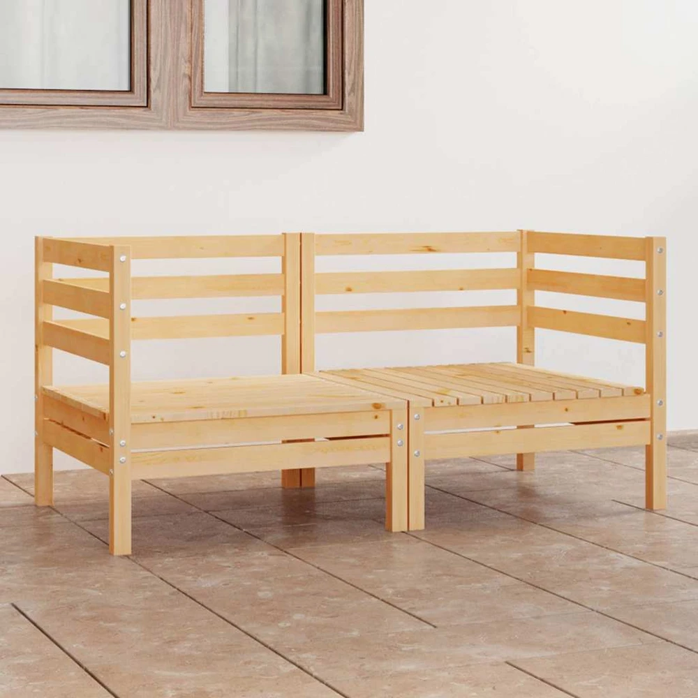Dvivietė sodo sofa, pušies medienos masyvas