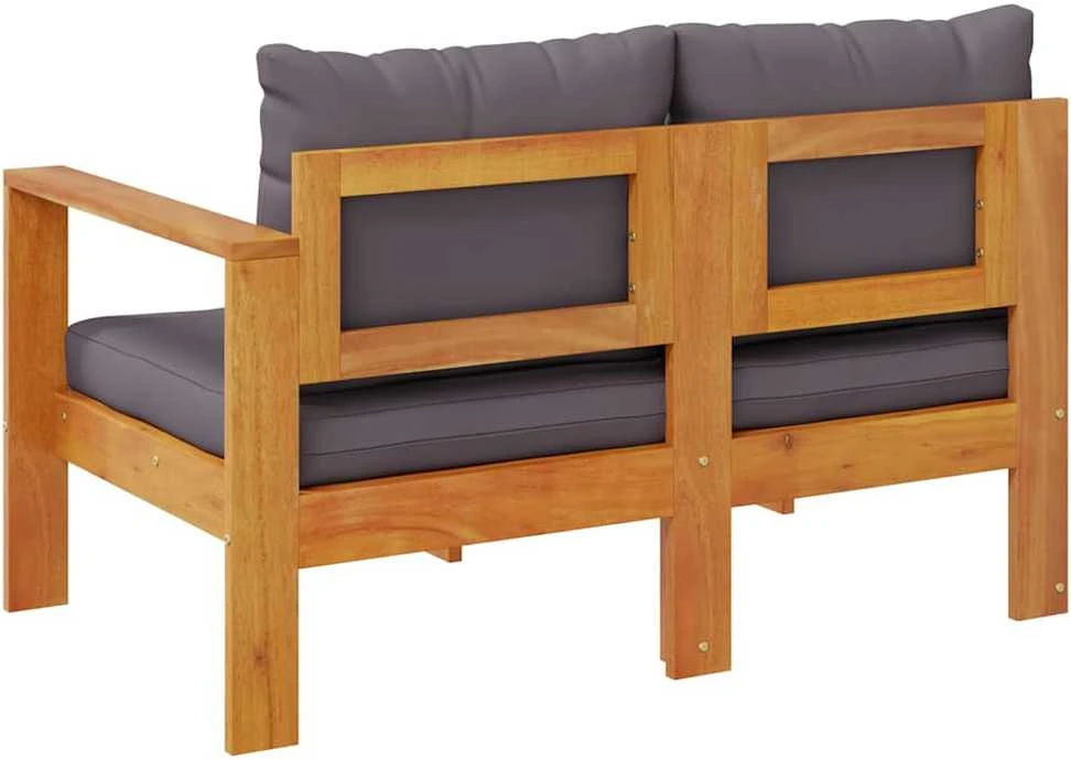 Dvivietė sodo sofa su 1 porankiu, akacijos medienos masyvas