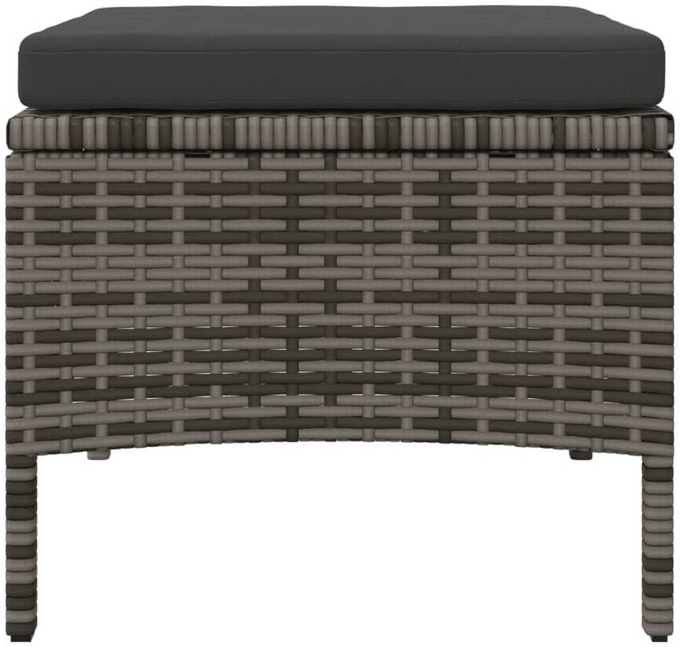 Lauko baldų komplektas Dvivietė sodo sofa su arbatos staliuku, pilka, poliratanas