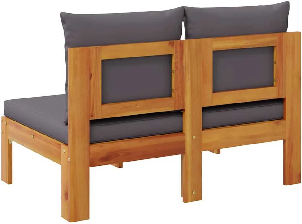 Dvivietė sodo sofa su pagalvėlėmis, akacijos medienos masyvas