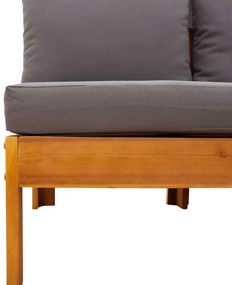 Dvivietė sodo sofa su pagalvėlėmis, akacijos medienos masyvas