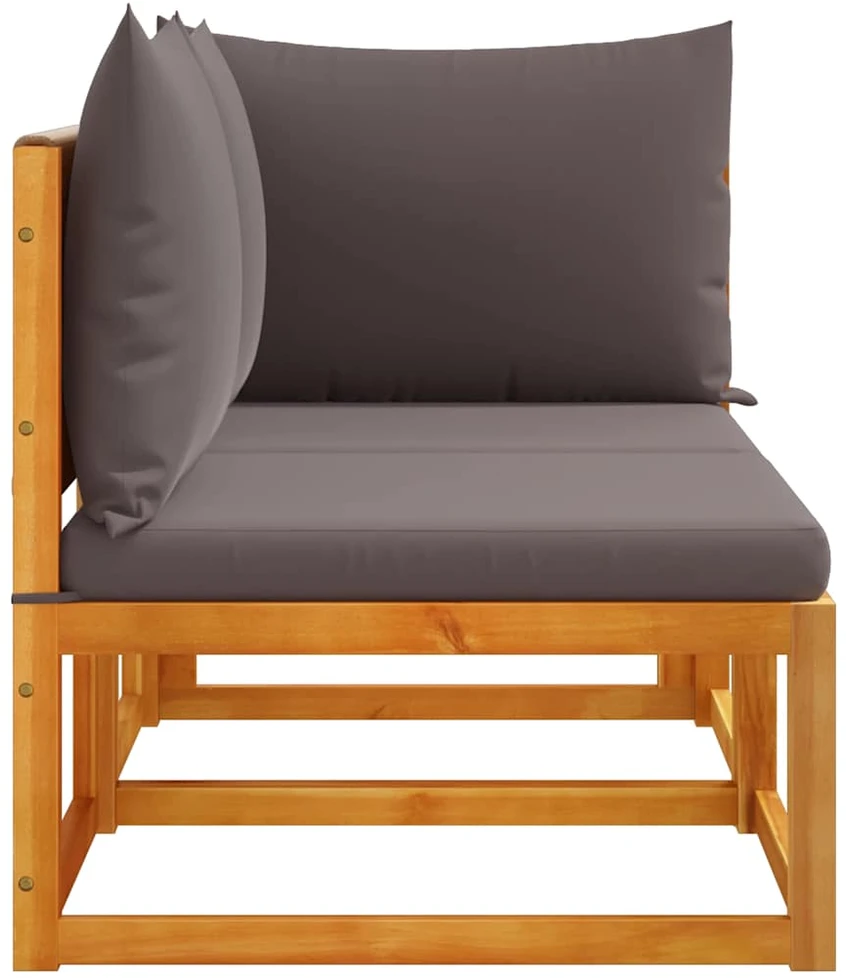 Dvivietė sodo sofa su pagalvėlėmis, akacijos medienos masyvas