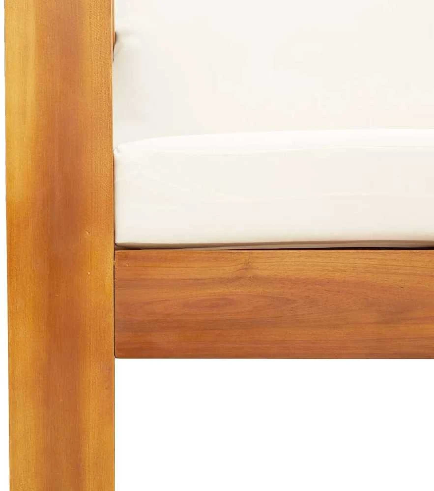 Dvivietė sodo sofa su pagalvėlėmis, akacijos medienos masyvas