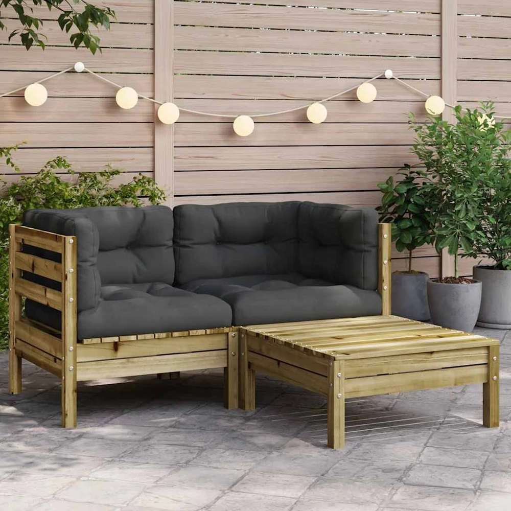 Dvivietė sodo sofa su pagalvėlėmis ir pakoja