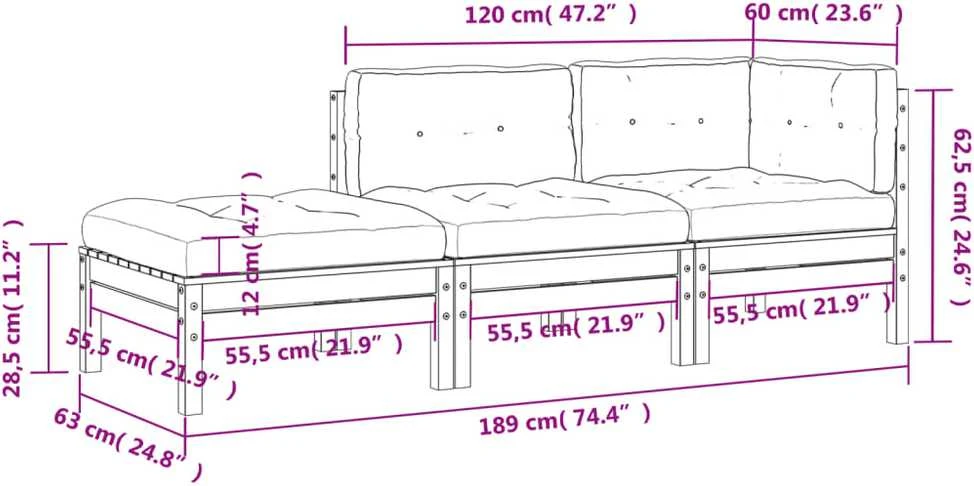 Dvivietė sodo sofa su pagalvėlėmis ir pakoja