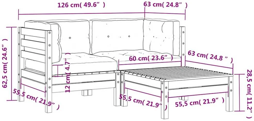 Dvivietė sodo sofa su pagalvėlėmis ir pakoja