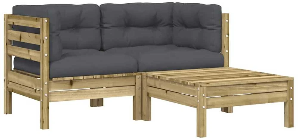 Dvivietė sodo sofa su pagalvėlėmis ir pakoja