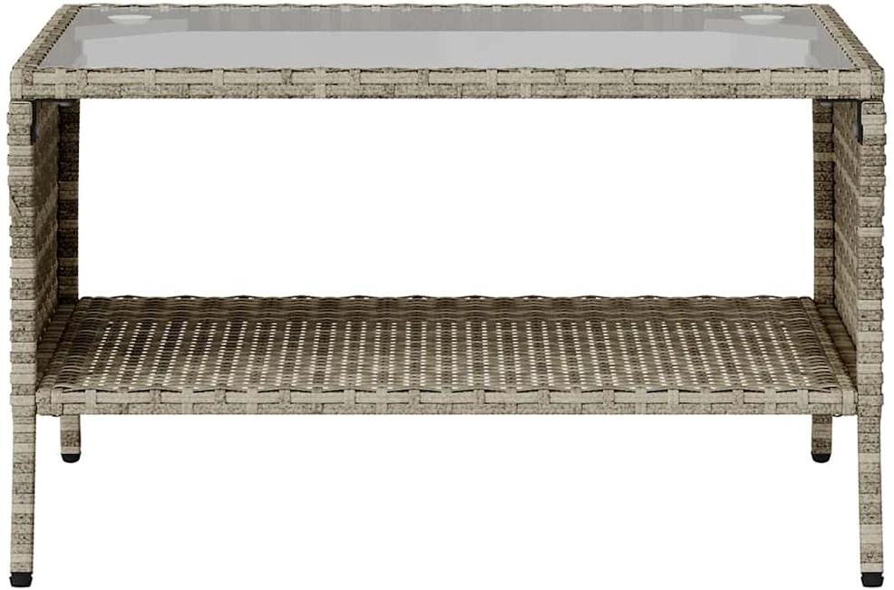 Dvivietė sodo sofa su pagalvėlėmis ir staliuku, šviesiai pilka