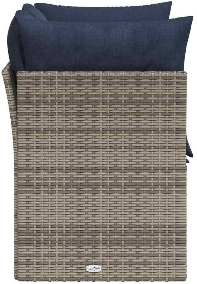 | Sodo sofa | su pagalve Pilka 124 x 62 x 69 cm Poli ratanas