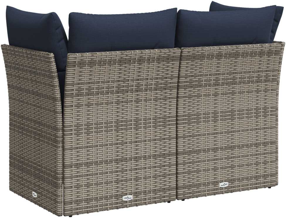 | Sodo sofa | su pagalve Pilka 124 x 62 x 69 cm Poli ratanas