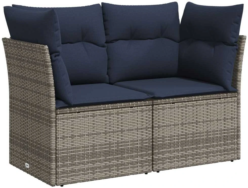 | Sodo sofa | su pagalve Pilka 124 x 62 x 69 cm poliratanas