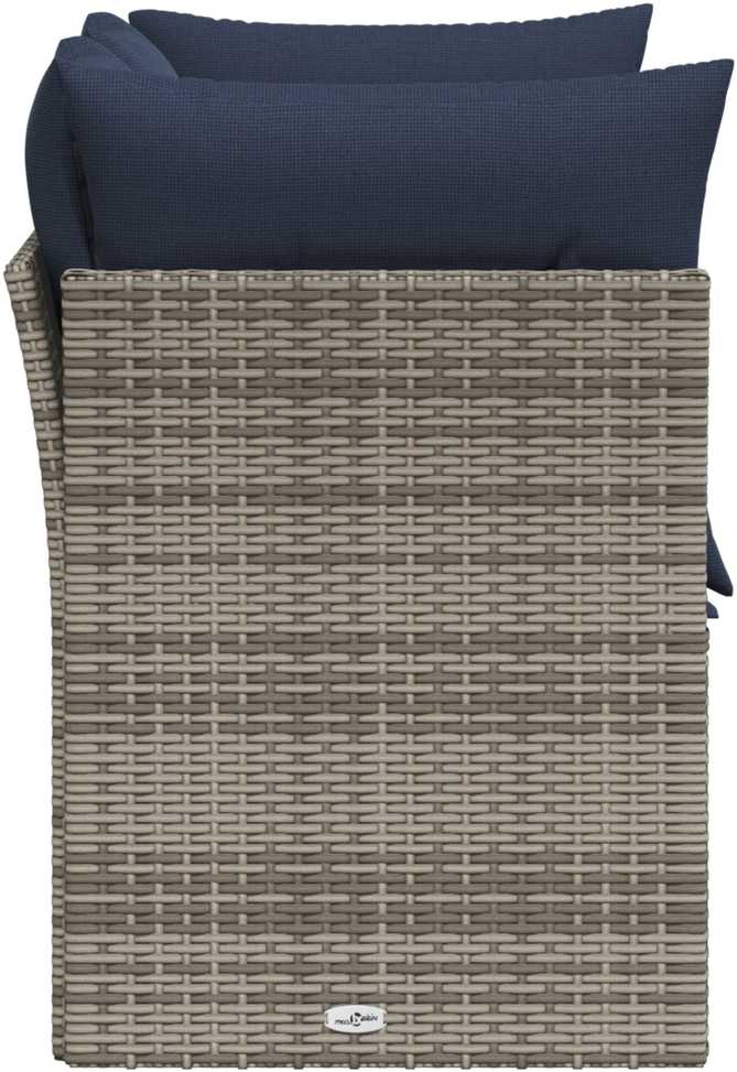 | Sodo sofa | su pagalve Pilka 124 x 62 x 69 cm Poli ratanas