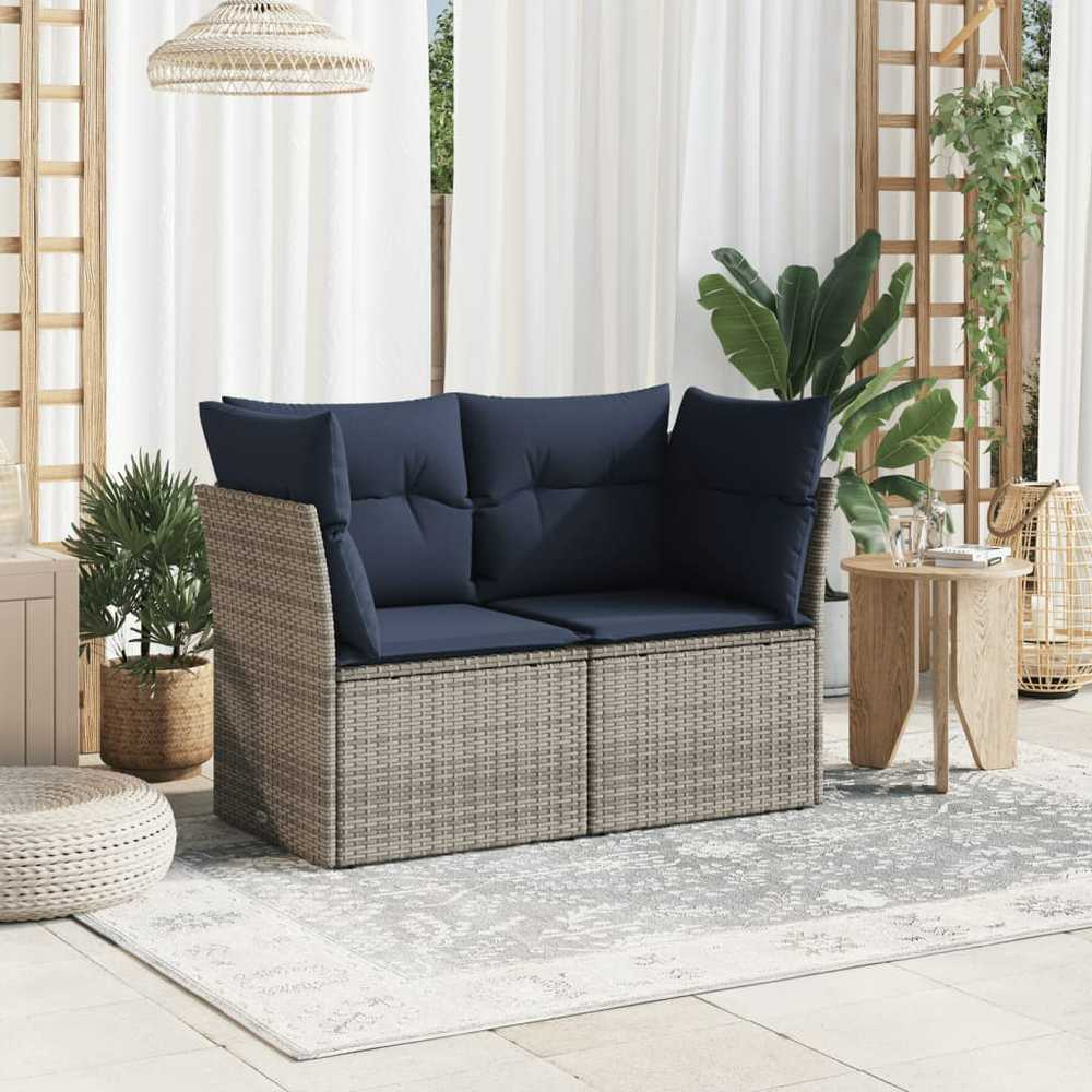 | Sodo sofa | su pagalve Pilka 124 x 62 x 69 cm Poli ratanas