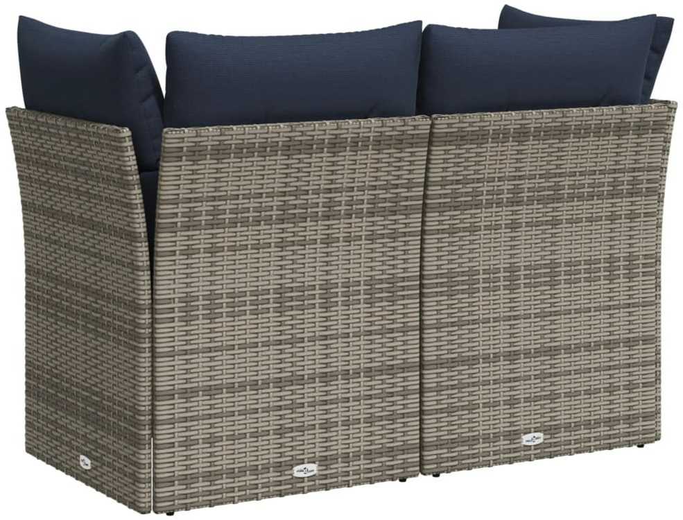 | Sodo sofa | su pagalve Pilka 124 x 62 x 69 cm Poli ratanas