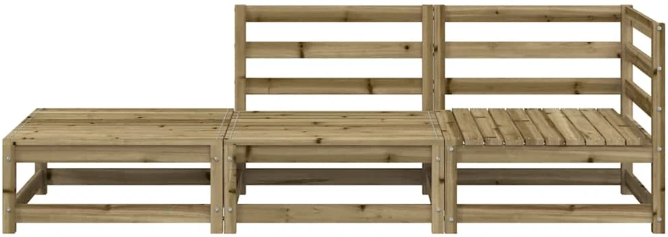 Dvivietė sodo sofa su pakoja, impregnuota pušies mediena