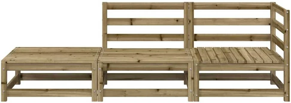Dvivietė sodo sofa su pakoja, impregnuota pušies mediena