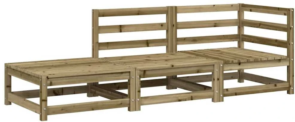 Dvivietė sodo sofa su pakoja, impregnuota pušies mediena