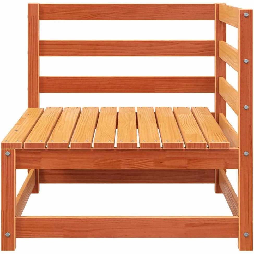Dvivietė sodo sofa su pakoja, vaško ruda, pušis
