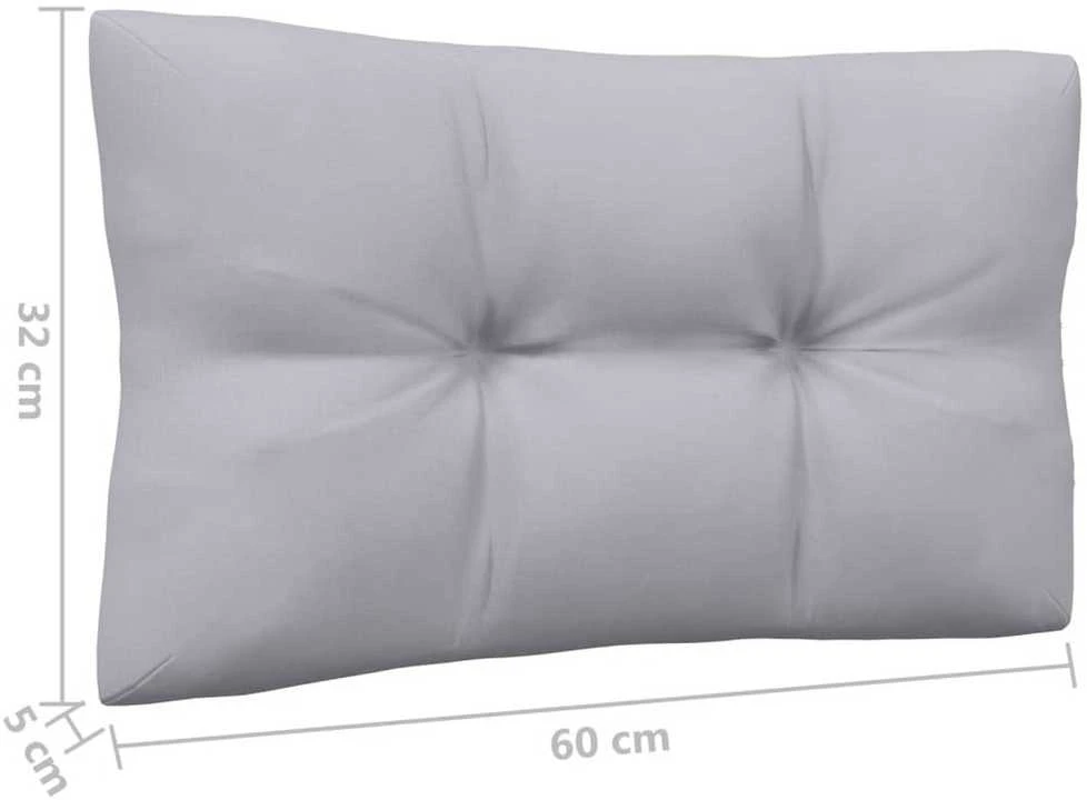 Dvivietė sodo sofa su pilkomis pagalvėlėmis, pušies masyvas