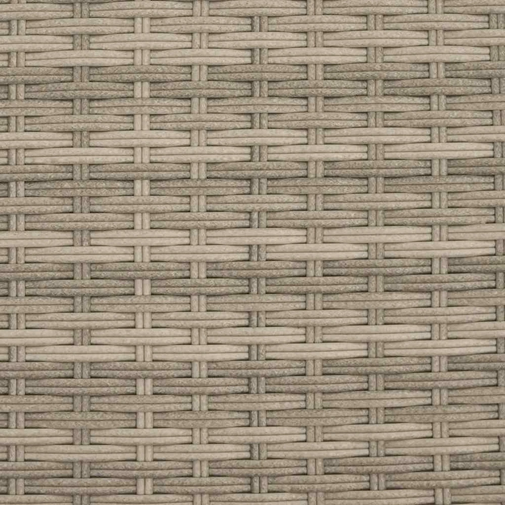 Dvivietė sodo sofa su skliautu/taburetėmis, pilka, poliratanas